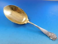 Georgian by Towle Sterling Silver Vegetable Serving Spoon Gold Washed Pointed