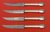 Breton Rose by International Sterling Silver Steak Knife Set 4pc HHWS  Custom