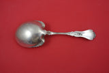 Violet by Whiting Sterling Silver Berry Spoon GW large w/ violets in bowl 8 3/4"