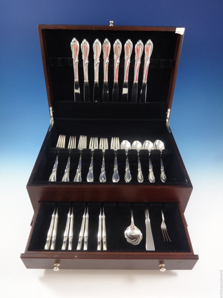 Rhapsody by International Sterling Silver Flatware Service For 8 Set 43 Pieces