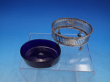 Georgian English Sterling Silver Salt Cellar Master w/Cobalt Glass Liner (#6937)
