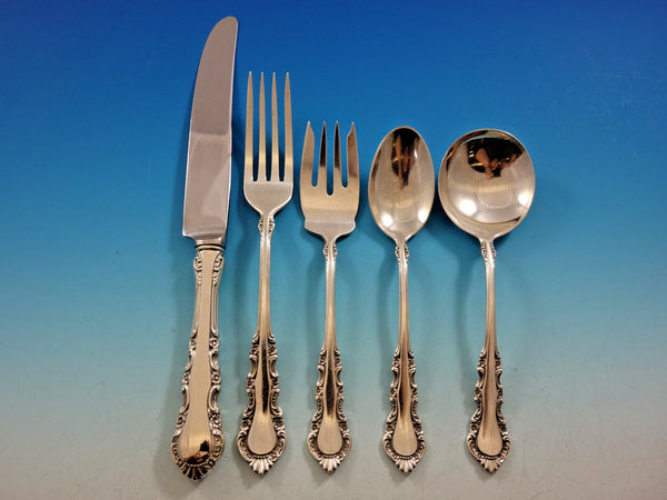 Georgian Rose by Reed and Barton Sterling Silver Flatware Set 8 Service 40 pcs