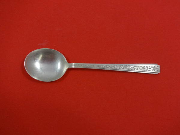Chased Classic by Lunt Sterling Silver Cream Soup Spoon 6 3/8" Vintage