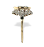 14k Gold 1.33ct Marquise Genuine Natural Aquamarine and Diamond Ring (#J7204)