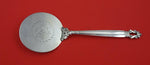Acorn by Georg Jensen Sterling Tomato Server hammered engraved flower 8 7/8"