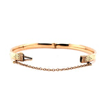14k Yellow Gold Hand Engraved Baby Bangle Bracelet Jewelry (#J5721)