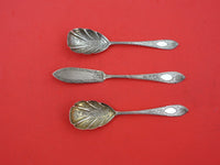 English Victorian Sterling Silver Serving Set 3-pc London 1897 FHMB 6 1/4"