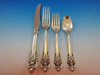 Grande Baroque by Wallace Sterling Silver Flatware Set Service 32 Pieces w/Chest