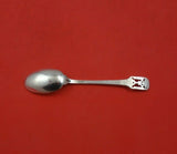 Norman Hammered by Shreve Sterling Silver Coffee Spoon Pierced Mono "T" 5 1/2"