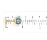 14k Yellow Gold Cufflinks with 9mm Tahitian Black Peacock Pearls (#J6426)