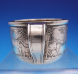 McChesney Co Sterling Silver Child's Cup Acid Etched Farm Animals #W3-13 (#3655)