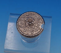 Repousse by Kirk Sterling Silver and Engraved Glass Jam Jar w/Grapes #17 (#7653)