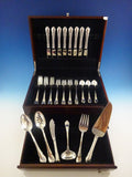 Modern Victorian by Lunt Sterling Silver Flatware Set For 8 Service 46 Pieces