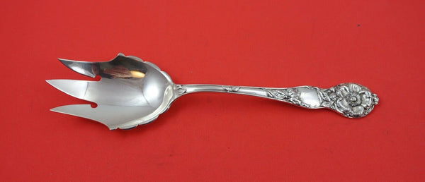 Wild Rose by Watson Sterling Silver Salad Serving Fork 3-tine FHAS 8 1/2"