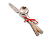Zig Zag by Lisa Jenks for Lunt Stainless Steel Modernist Bar Set Knife Spoon New