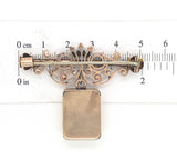 Victorian 10k Rose Gold Pin with Wire Work and Attached Diamond Locket (#J6690)