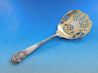 Georgian by Towle Sterling Silver Tomato Server Gold Washed Hand Pierced 7 5/8"