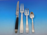 Art Deco Puiforcat French 950 Sterling Silver Flatware Set Dinner Service 125 pc