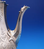 Edward John and Barnard English Victorian Sterling Tea Set 4pc w/Bird (#7677)