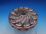 Italian 800 Silver Pastry Dish with Lid and flower finial Ornate c1935 (#8345)