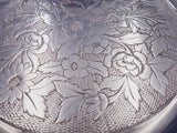 Italian 800 Silver Fruit Bowl with Engraved and Pierced Floral Designs (#4291)