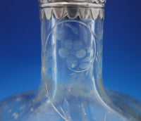 European .800 Silver Cut Crystal Decanter 3-D Child on Top w/ Men Women (#6867)