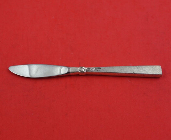 Dawn Rose by International Sterling Silver Butter Spreader Hollow Handle 6 5/8"