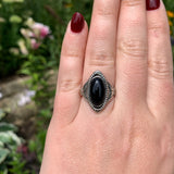 Sterling Kalo Black Onyx Ring Handwrought by Bjarne Axness Size 7.25 (#J6850)
