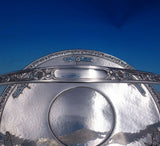 English Rose by Durgin Sterling Silver Cookie Plate / Cake Stand #490 (#3976)