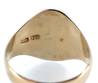 14k Yellow Gold Men's Genuine Natural Lapis Ring Size 11.25 Jewelry (#J7065)