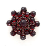 Genuine Natural Bohemian Garnet Pin Pendant Dated 1889-1914 w/ 14k Bail (#J7405)