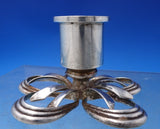 Sterling Silver Candlestick w/ Five Flower Petal Shaped Base 1 1/4" x 3" (#7166)