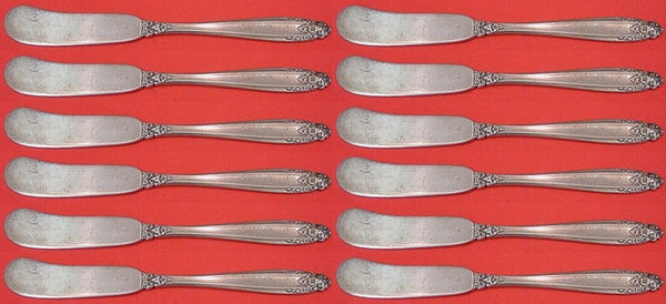 Prelude by International Sterling Silver Butter Spreader flat handle Set 12 pcs