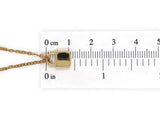 18k Gold Padlock Pendant on 18k Yellow Gold Bar Chain 16.5" Jewelry (#J7547)