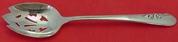 Blossom Time by International Sterling Silver Serving Spoon Pierced Org. 8 1/2"