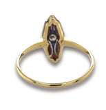Vintage 10k Yellow Gold Genuine Natural Diamond Ring w/White Gold Top (#J6819)