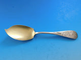 Brite-Cut by Knowles Sterling Silver Ice Cream Set 6pc w/Butterflies Gold Washed
