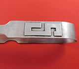 Arts and Crafts by IBS Sterling Silver Ice Tong Hammered Applied Mono "S" 7 1/4"