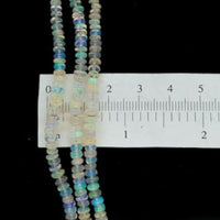 25cts Genuine Natural Opal 3-Strand Bead Bracelet with 14k Yellow Gold (#J5924)