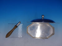 Estate Period English Silver Warming Stand with Removable Wood Handle (#4232)