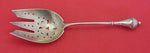 Albert Coles Sterling Vegetable Serving Fork 3-D 9 1/4" Pierced Antique