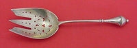 Albert Coles Sterling Vegetable Serving Fork 3-D 9 1/4" Pierced Antique
