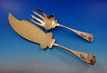 Duhme Sterling Silver Fish Serving Set GW Applied Fish Hammered Aesthetic