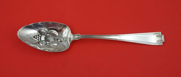 Etruscan by Gorham Sterling Silver Berry Spoon hand chased w/ fruit 8 3/8"
