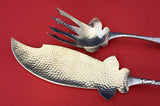 Duhme Sterling Silver Fish Serving Set GW Applied Fish Hammered Aesthetic