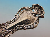 Regent by Durgin Sterling Silver Salad Serving Fork w Bar Ribbons BC Swag 9 3/4"