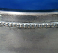 Beaded by GM English Silverplate Plateau Mirror 17" x 4" w/ Dragon Crest (#5881)