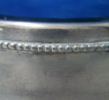 Beaded by GM English Silverplate Plateau Mirror 17" x 4" w/ Dragon Crest (#5881)