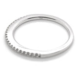 14k Thin White Gold .20cttw Genuine Natural Diamond Wedding Band Size 6.5 #J6905
