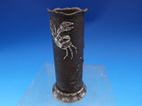 Applied Metals by Gorham Sterling Silver Desk Item Pen Holder Crabs #W37 (#8436)